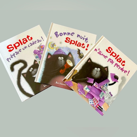 Scholastic Other - Splat Le Chat, set of 3 hardcover books, French children’s books, francais 🇨🇦